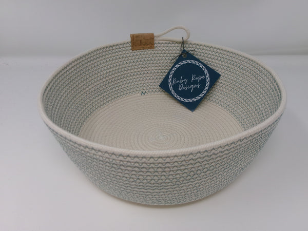Large Rope Bowl with Low Walls