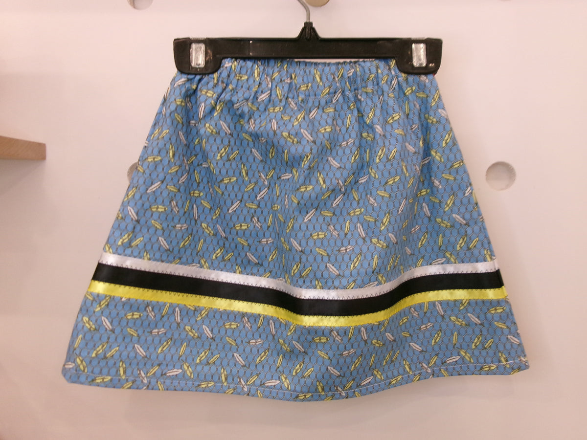 【NONCODE】danon ribbon skirt Margaret R. Orange Beaded Floral Pattern Ribbon Skirt