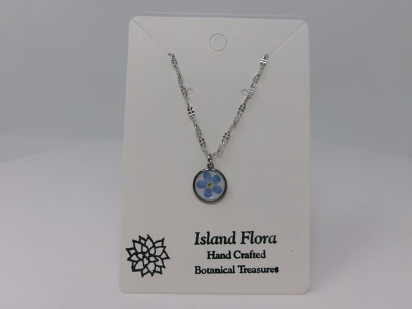 Dainty Hand-Picked Forget-Me-Not Pendants