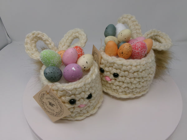 Crocheted Easter Bunny Basket