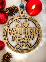 Wooden Family & Friends Christmas Ornaments