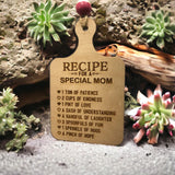 Wooden "Recipe for a Special Someone" Cutting Board Ornaments