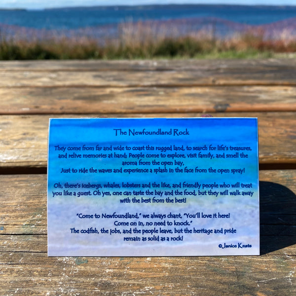 "The Newfoundland Rock" Poem Magnets