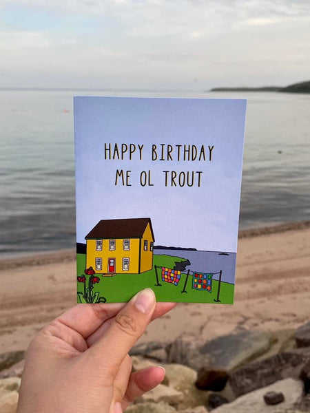 Happy Birthday Me Ol Trout Card