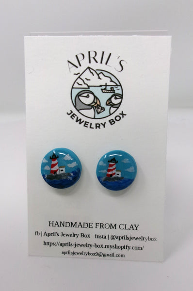 Painted Lighthouse Studs