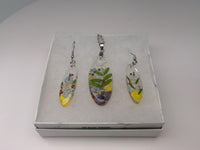 Hand Picked Floral Necklace and Earring Set