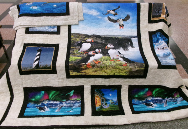 Newfoundland Scenery Quilt with Shams