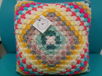 Crocheted Granny Square Pillows