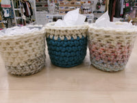 Crochet round pots