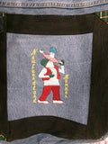 Newfoundland embroidered Denim bag large