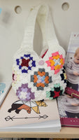 Granny Square Crocheted Handbag