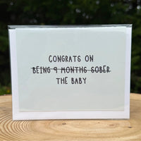 Congrats on the baby (being 9 months sober!) Card