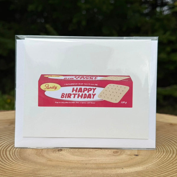 Purity Crackers Birthday Card