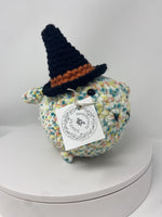 Crocheted Cat w/Witch Hat