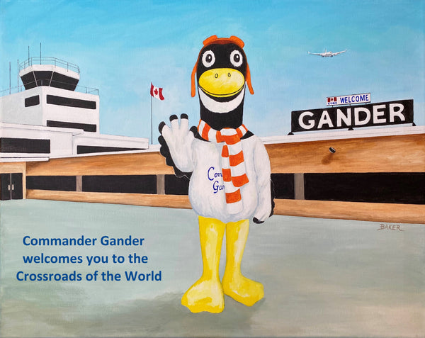 Commander Gander Airport Postcard