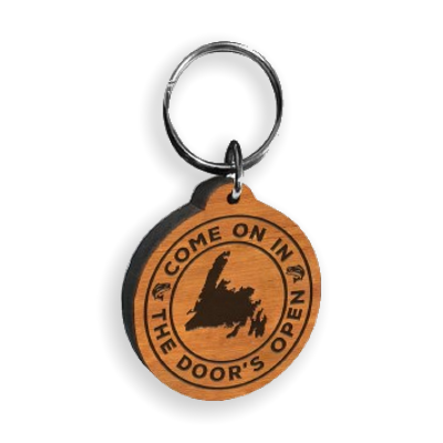 Come From Away Wooden Keychain
