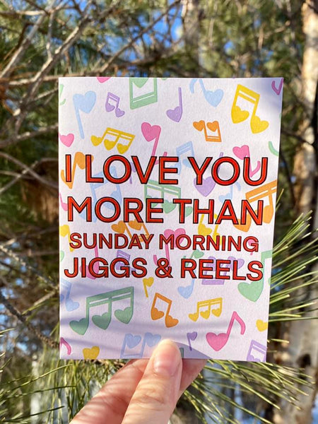 Jiggs and Reels Card