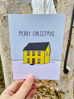 Yellow House Christmas Card