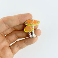 Agaric Mushroom Pin