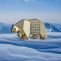 Origami Polar Bear Pin