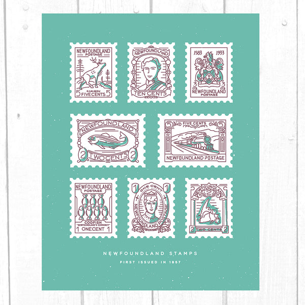 Newfoundland Stamps 8x10